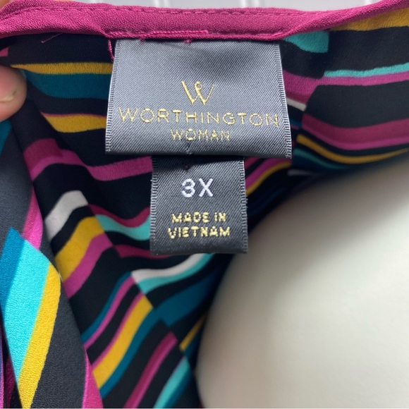 Worthington Womens Size 3X Floral Tank Top - Picture 4 of 4